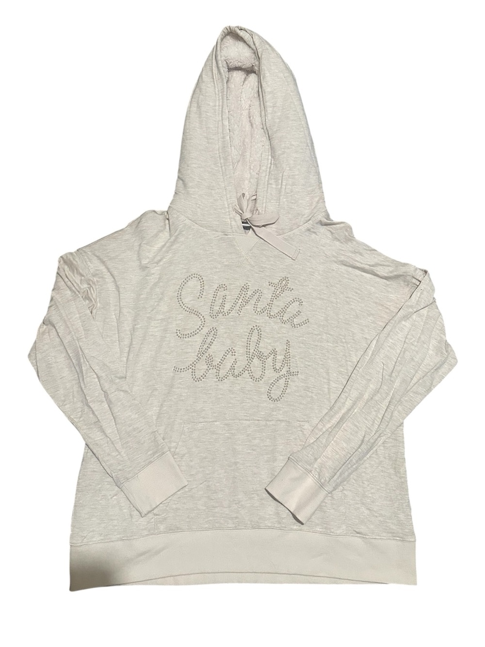 Santa Baby Cream Hooded Sweatshirt